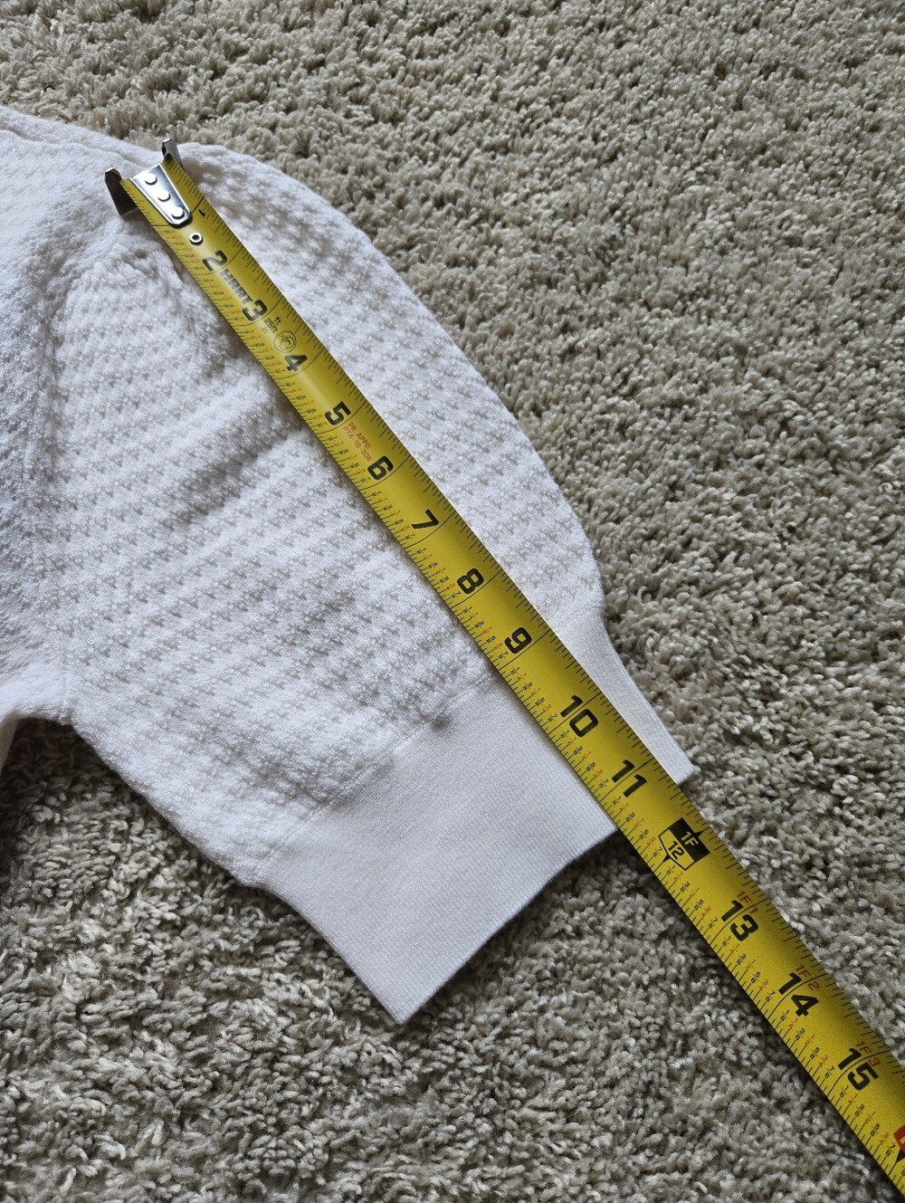 Madewell Knit Top Womens S Ivory Wool Silk Blend Short Sleeve - Picture 10 of 10